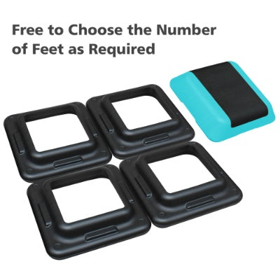 Height-Adjustable Step Aerobics Platform Fitness Equipment Stepper Trainer Exercise Step Platform With 4 Riser